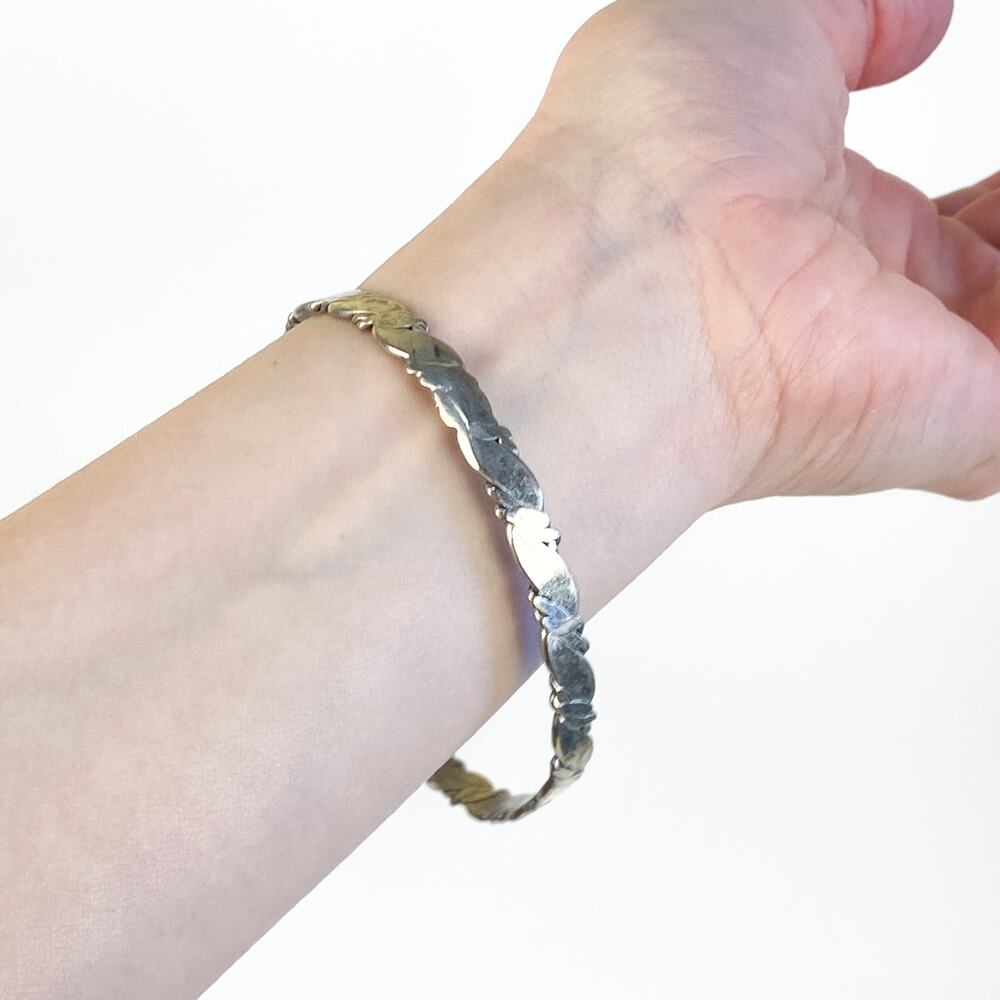 Made in Mexico Bangle Silver Plated Bracelet - Picture 7 of 7